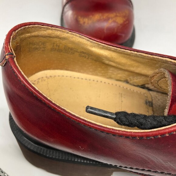 Dr. Martens Womens Leather Ankle Boots Ox Blood Size UK 3 US 5 vintage - Picture 2 of 13